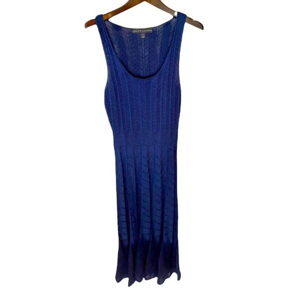 Ralph Lauren Black Label Navy Silk Dress - Picture 2 of 7